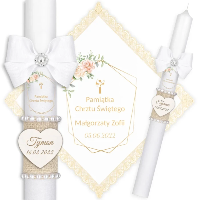 Świeca i Szatka do Chrztu C25S6
