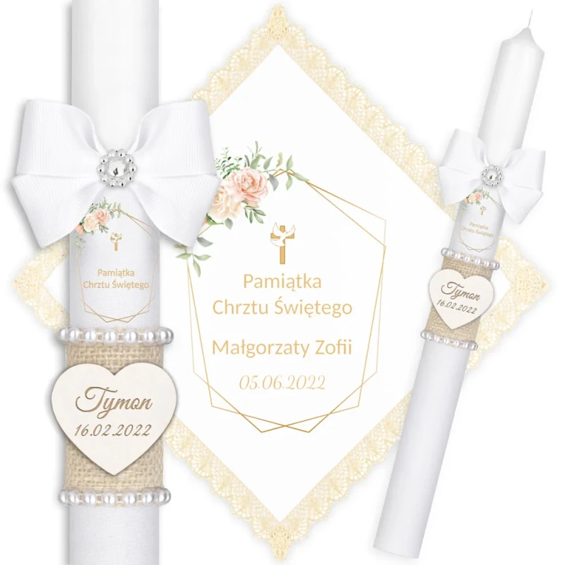 Świeca i Szatka do Chrztu C25S6